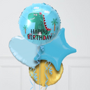 Dinosaur Happy Birthday Inflated Foil Balloon Bunch