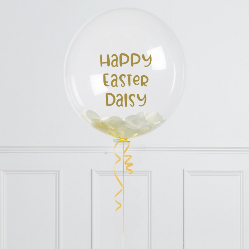 Personalised Easter Daisies Bubble Balloon