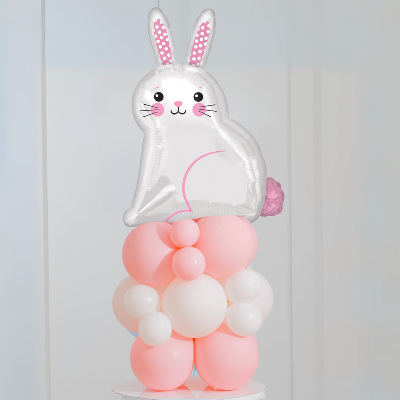 Cutest Easter Bunny Inflated Pink Balloon Stack – BalloonFactory.ie