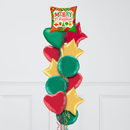 Christmas Small Elements Inflated Foil Balloon Bunch