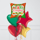 Christmas Small Elements Inflated Foil Balloon Bunch