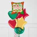 Christmas Small Elements Inflated Foil Balloon Bunch