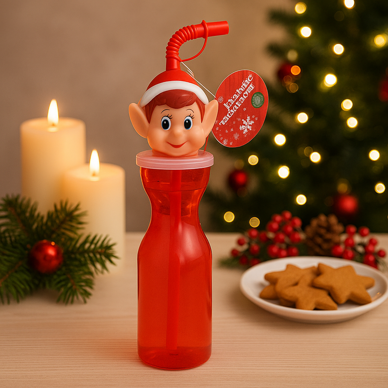Elf Head Reusable Drinking Bottle 450ml