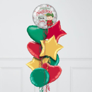 Elf Arrival Personalised Inflated Balloon Bunch