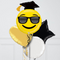 Emoji Grad Foil Inflated Balloon Bunch