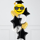 Emoji Grad Foil Inflated Balloon Bunch