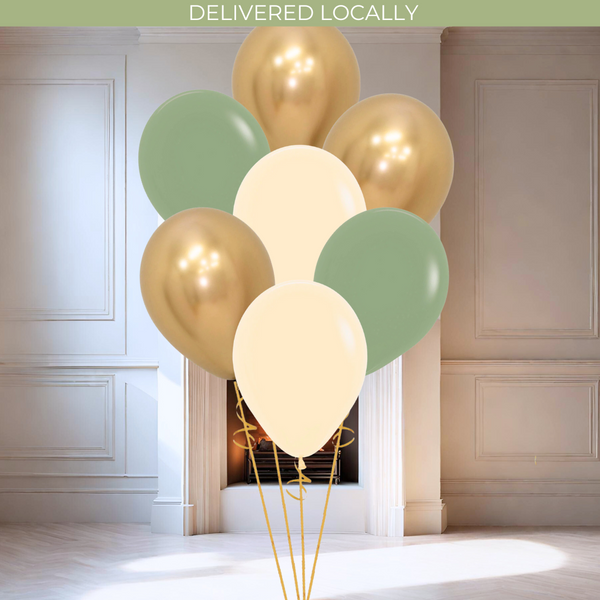 Eucalyptus Party Helium Latex Balloon Bunch