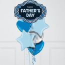Father's Day Plaid Inflated Foil Balloon Bunch