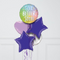 Feel Better Soon Pastel Rainbow Stars Inflated Foil Balloon Bunch