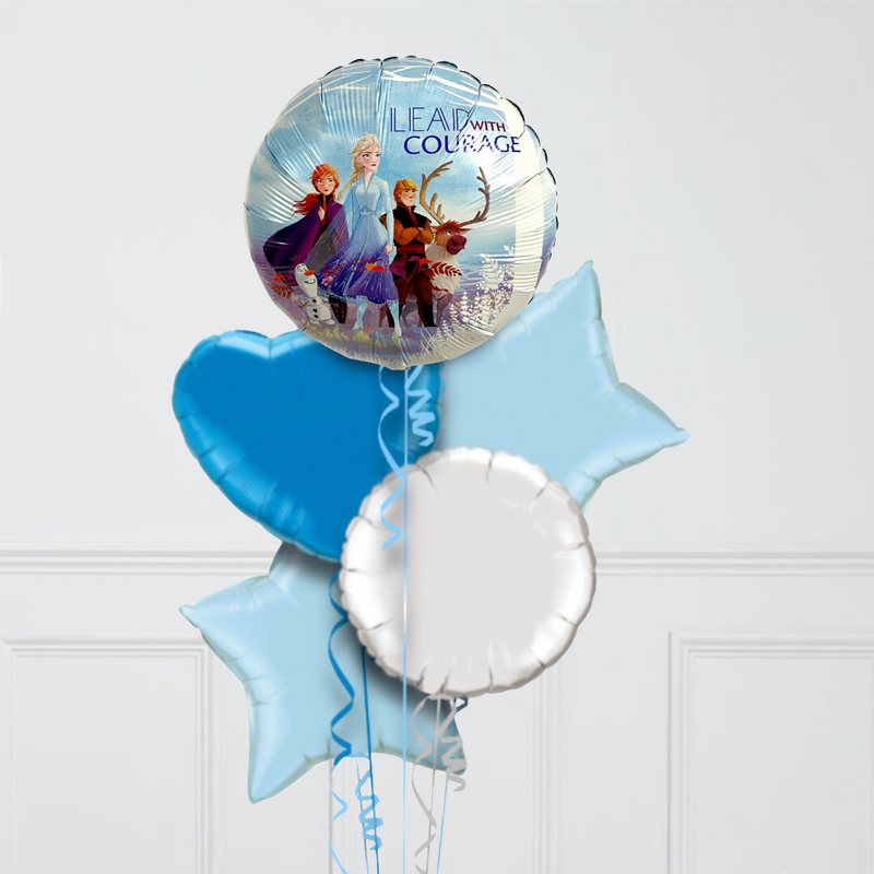 Frozen Lead with Courage Inflated Foil Balloon Bunch