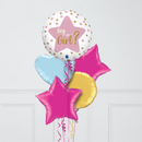 Gender Reveal Inflated Foil Balloon Bunch