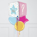 Gender Reveal Stars Inflated Foil Balloon Bunch