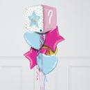 Gender Reveal Stars Inflated Foil Balloon Bunch