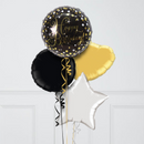 Glitz & Glam Birthday Sparkles Stars Inflated Foil Balloon Bunch