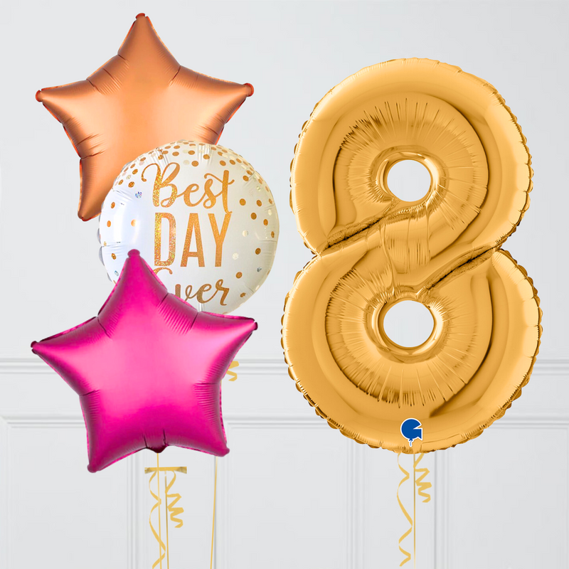 Gold Best Day Ever Set Foil Balloons