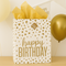 Gold Confetti Birthday Party Rectangle Large Gift Bag