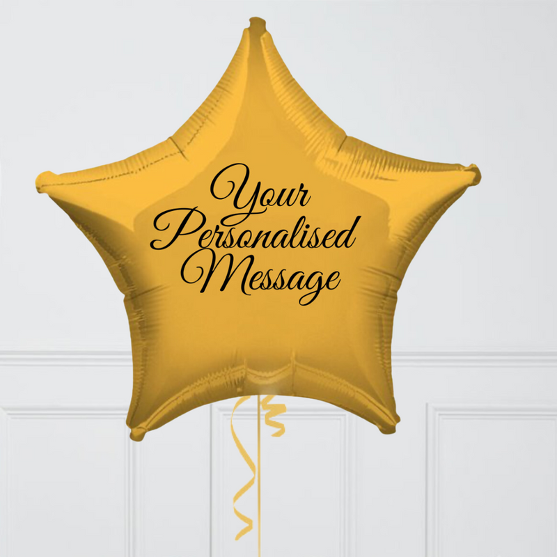 Gold Star Personalised Foil Balloon