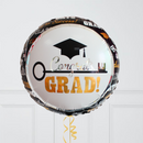 Golden Congrats Grad Graduation Inflated Foil Balloon Bunch