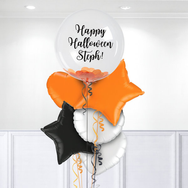 Halloween Personalised Bubble Balloon Bunch