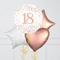 Happy 18th Birthday Rose Gold Inflated Foil Balloon Bunch