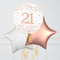 Happy 21st Birthday Rose Gold Inflated Foil Balloon Bunch