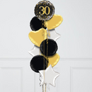 Happy 30th Birthday Glitz & Glam Inflated Foil Balloon Bunch