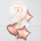 Happy 50th Birthday Rose Gold Inflated Foil Balloon Bunch