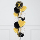 Happy 70th Birthday Glitz & Glam Inflated Foil Balloon Bunch