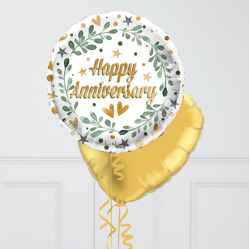 Happy Anniversary Laurel Inflated Foil Balloons