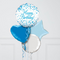 Happy Birthday Blue Confetti Inflated Foil Balloons