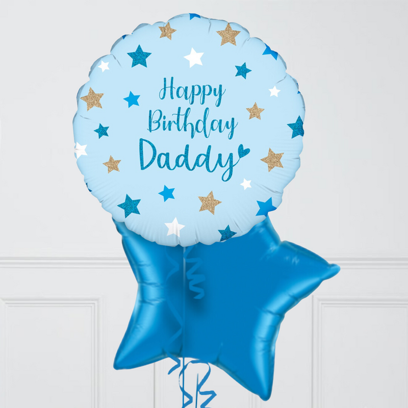Happy Birthday Daddy Inflated Foil Balloon Bunch