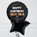 Happy Birthday Fart Face Inflated Foil Balloon Bunch