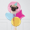 Happy Birthday Pink Puppy Inflated Foil Balloon Bunch