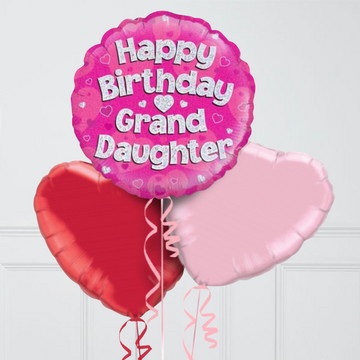 Happy Birthday Grand Daughter Inflated Foil Balloon Bunch