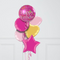 Happy Birthday Mixed Pink Hearts Inflated Foil Balloon Bunch