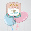 Happy Birthday Pastel Cake Inflated Foil Balloons