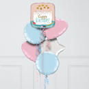 Happy Birthday Pastel Cake Inflated Foil Balloons
