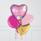 Happy Birthday Pink Heart Inflated Foil Balloon Bunch