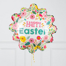 Happy Easter Spring Garden Pastel Matte Inflated Foil Balloon Bunch