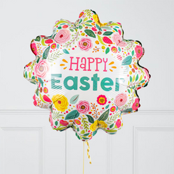 Happy Easter Spring Garden Pastel Matte Inflated Foil Balloon Bunch