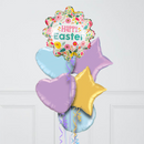 Happy Easter Spring Garden Pastel Matte Inflated Foil Balloon Bunch