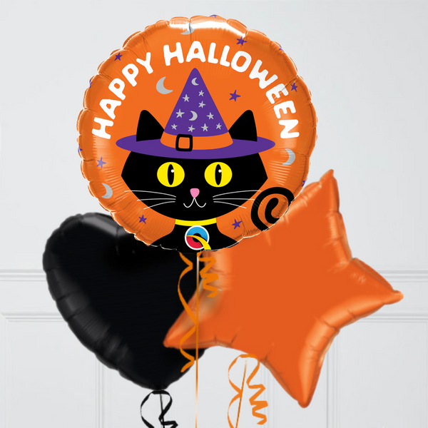 Happy Halloween Cutest Witch Cat Foil Balloon Bunch