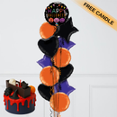Happy Halloween Foil Balloon Bunch – Free Candle Included