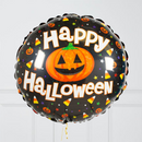 Happy Halloween Pumpkin Bright Foil Balloon Bunch