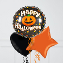 Happy Halloween Pumpkin Bright Foil Balloon Bunch