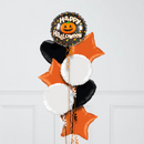 Happy Halloween Pumpkin Bright Foil Balloon Bunch