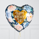 Happy Mother's Day Navy & Pink Florals Inflated Foil Balloon Bunch