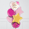 Happy Mother's Day Pink Watercolour Hearts Inflated Foil Balloon Bunch