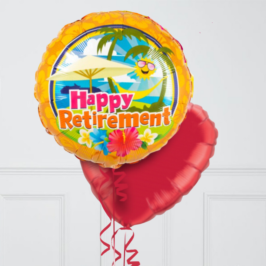 Happy Retirement Bright Stars Inflated Foil Bunch - Balloonfactory.ie ...