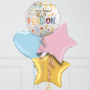 Happy Retirement Pastel Inflated Foil Balloon Bunch